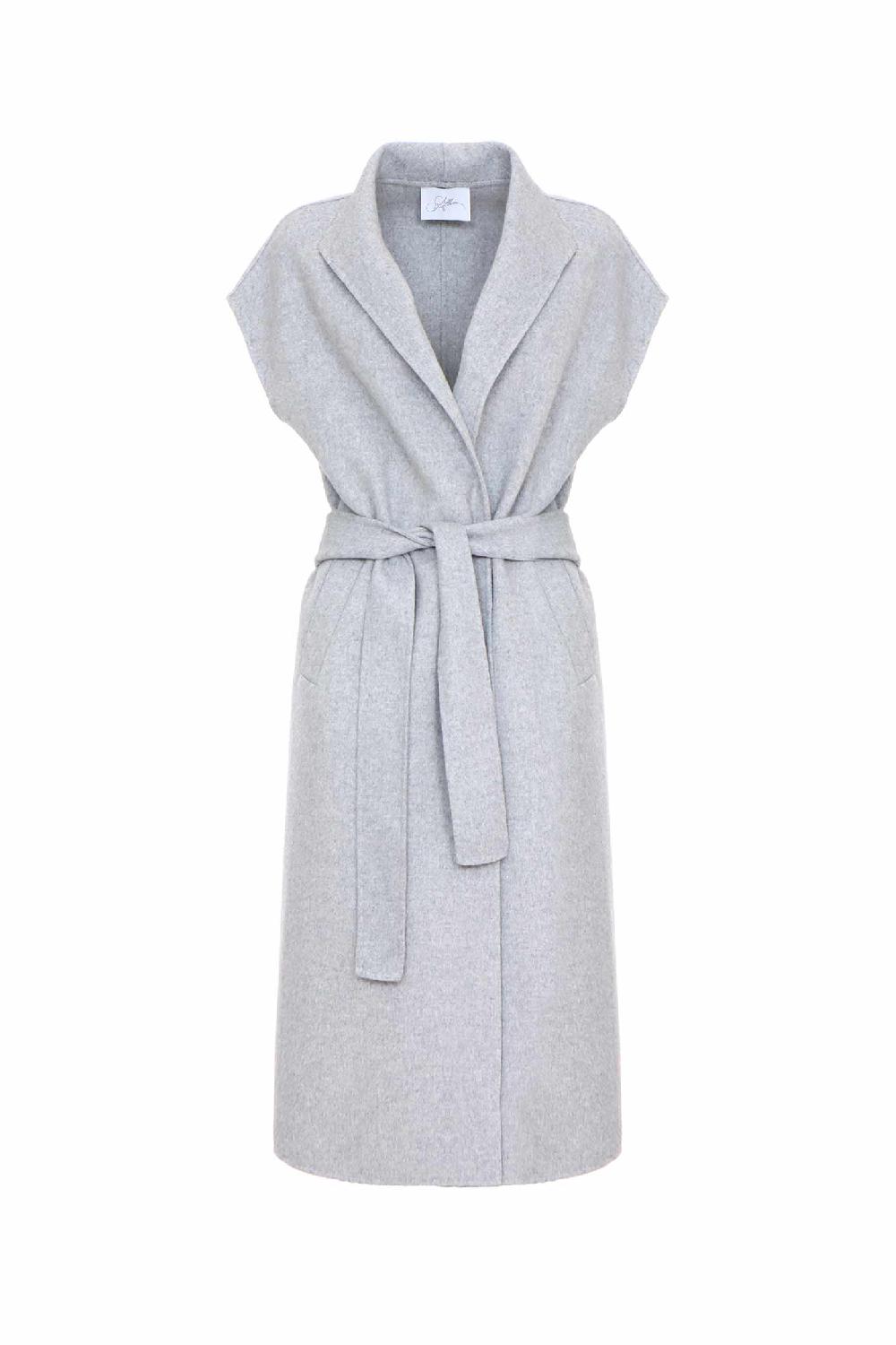 Soallure GILET IN LANA CON CINTURA Outlet