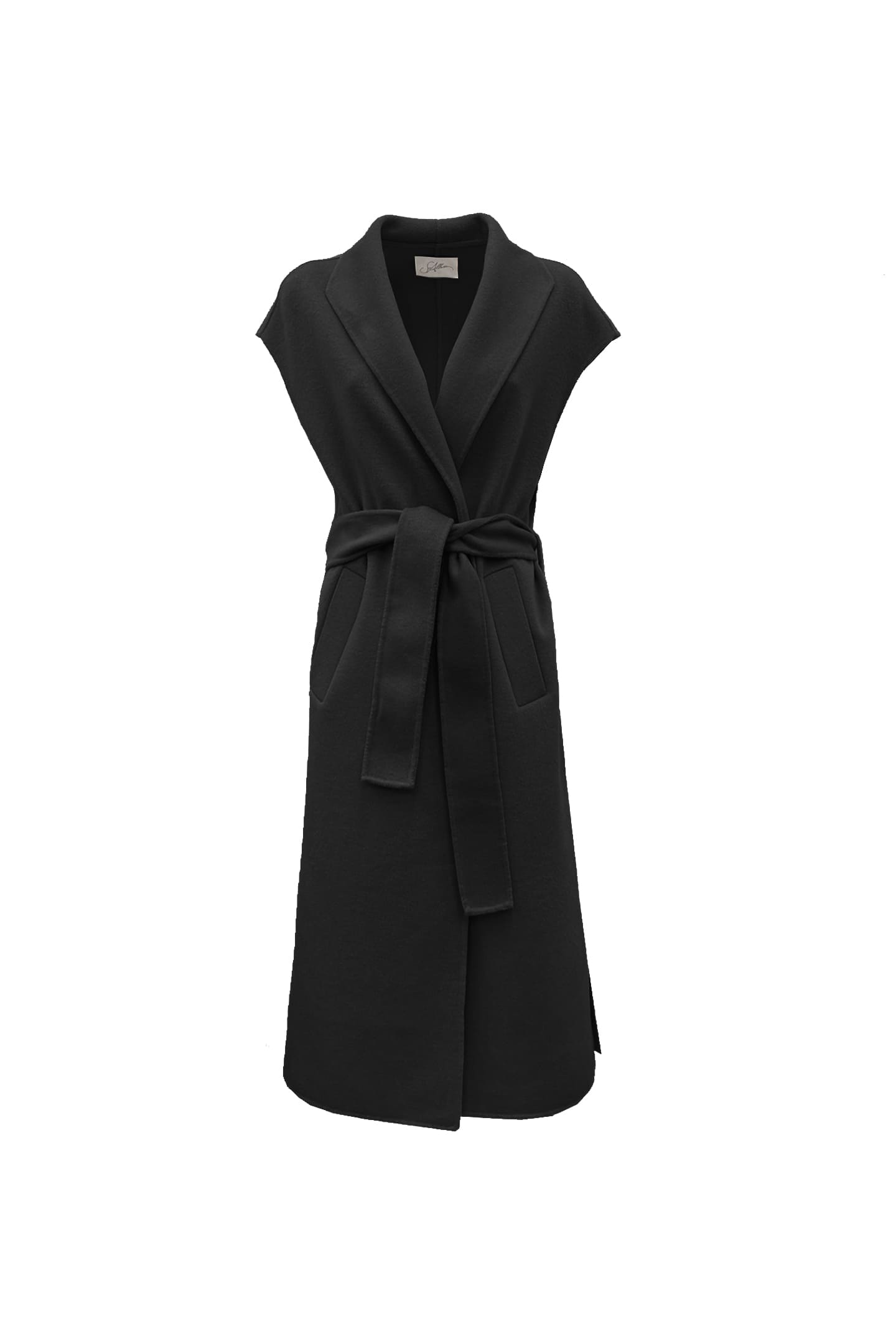 Soallure GILET IN LANA CON CINTURA Outlet