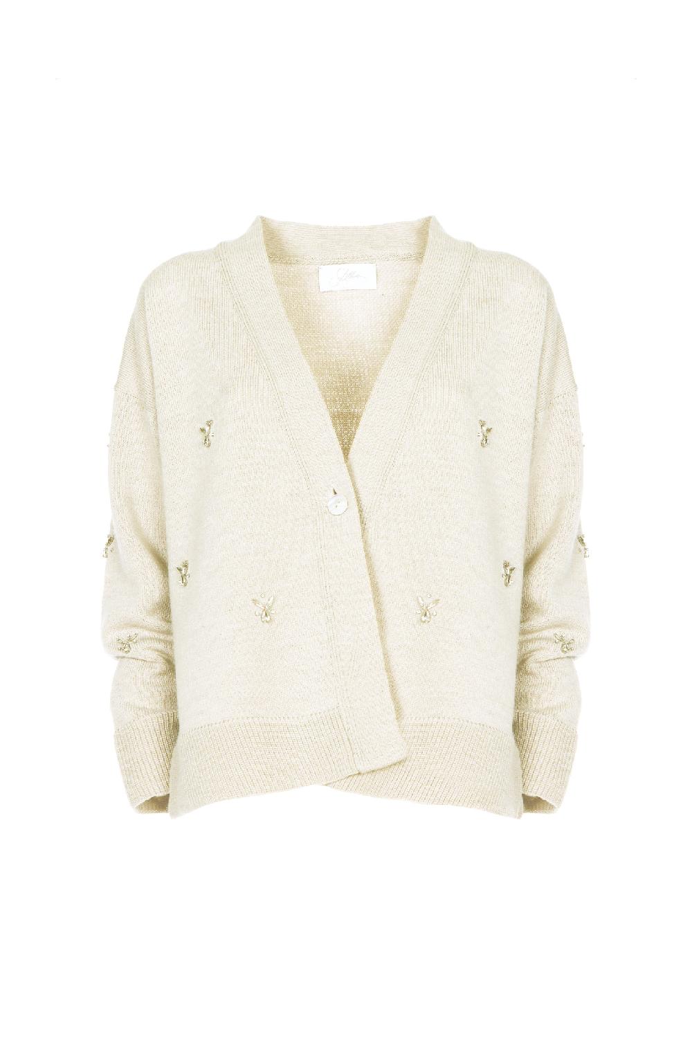 Soallure CARDIGAN CABOCHON MISTO LANA Vendita Calda