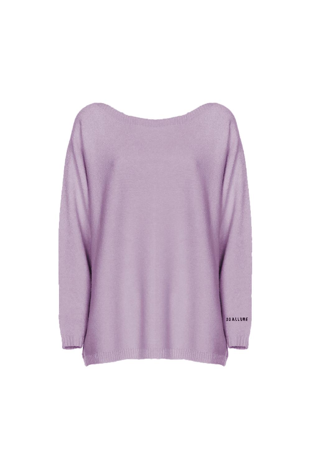 Soallure MAGLIA BOXY COLLO RICAMO SOALLURE Saldi Di Fabbrica