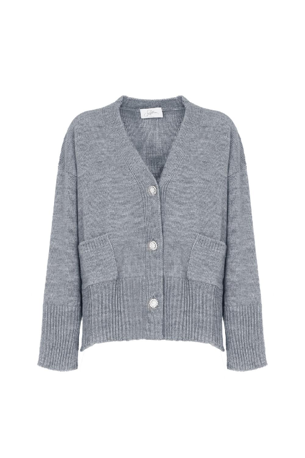 Soallure CARDIGAN OVER CON TASCHE IN LANA E ALPACA Duty-free