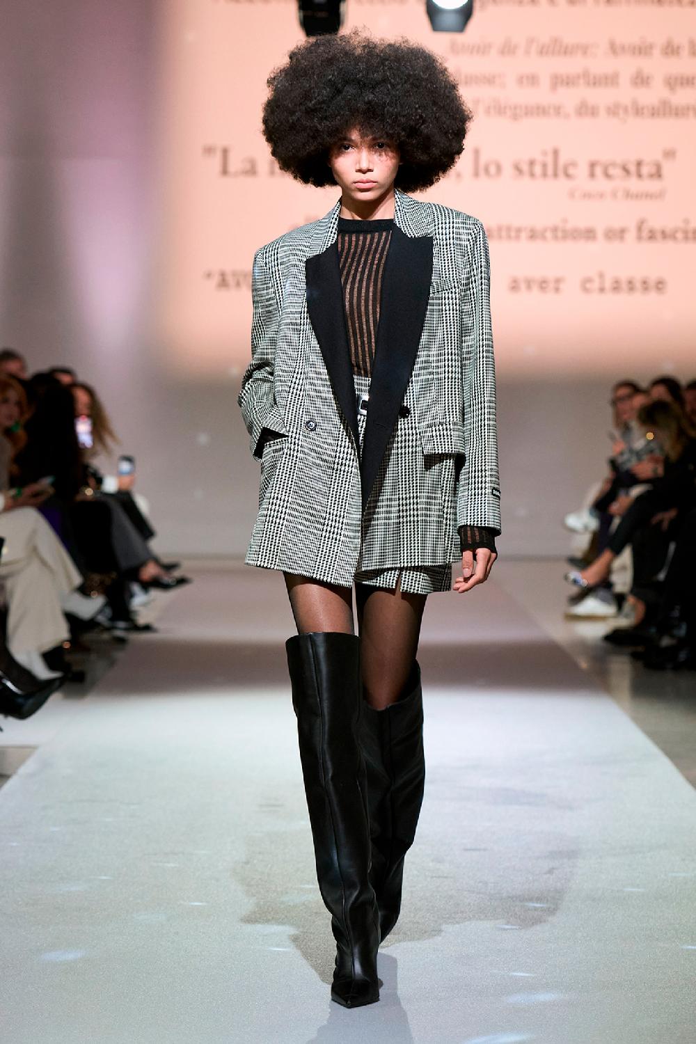 Soallure GIACCA IN TESSUTO PRINCIPE DI GALLES CON REVER CONTRASTO In Linea