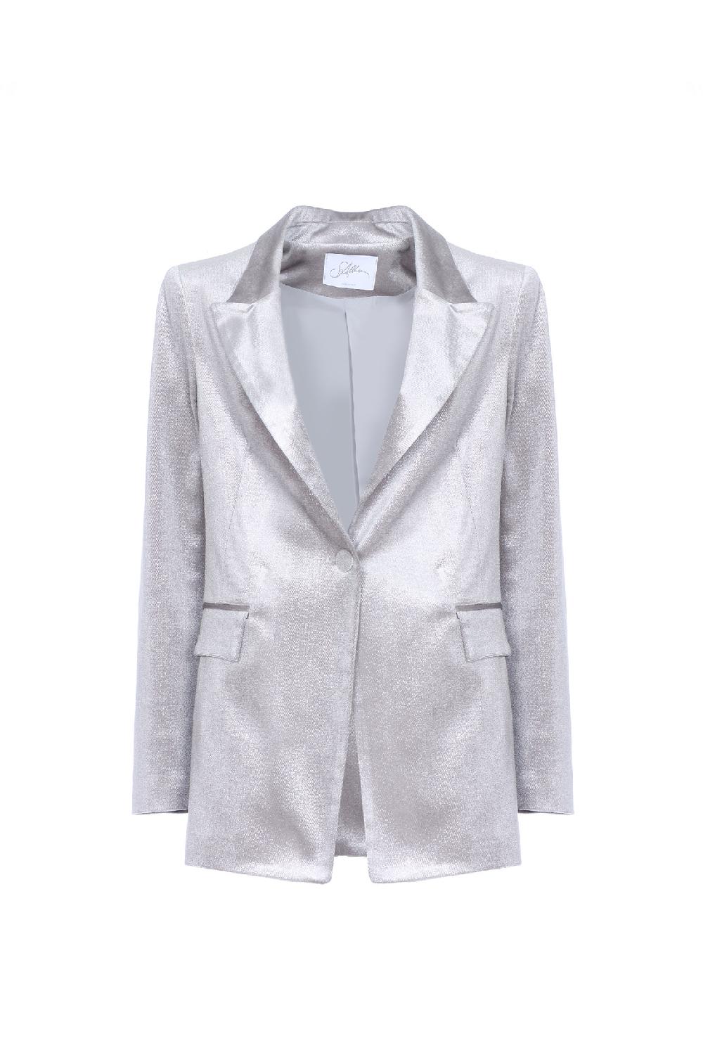 Soallure GIACCA A MONOPETTO SLIM IN VELLUTO SPARKLE Qualità Garantita