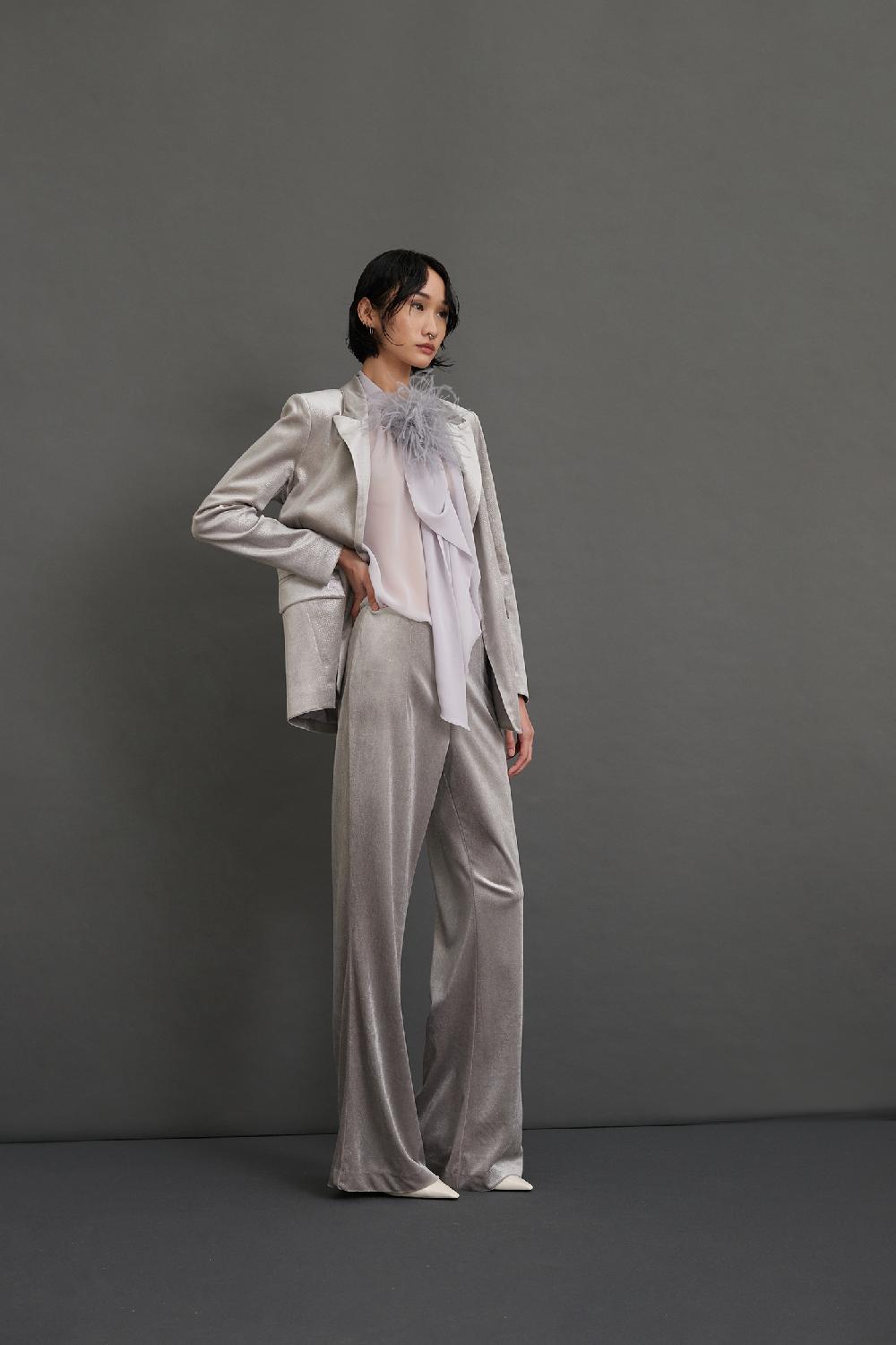 Soallure GIACCA A MONOPETTO SLIM IN VELLUTO SPARKLE Qualità Garantita