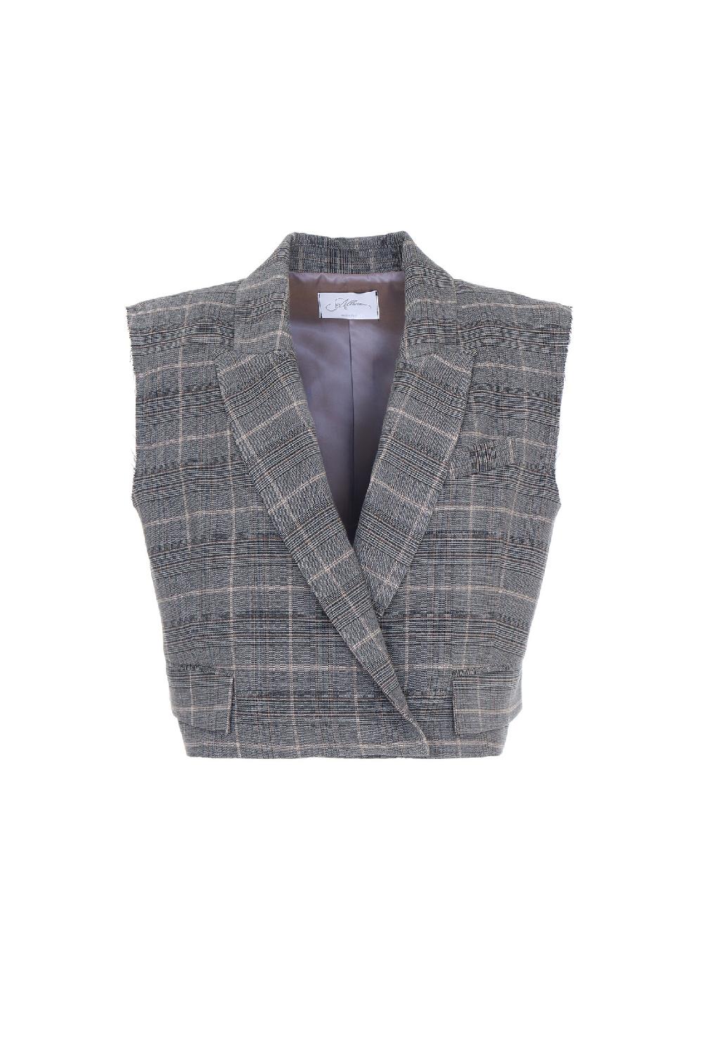 Soallure GILET CROPPED A FANTIASIA CHECK Acquista Ora