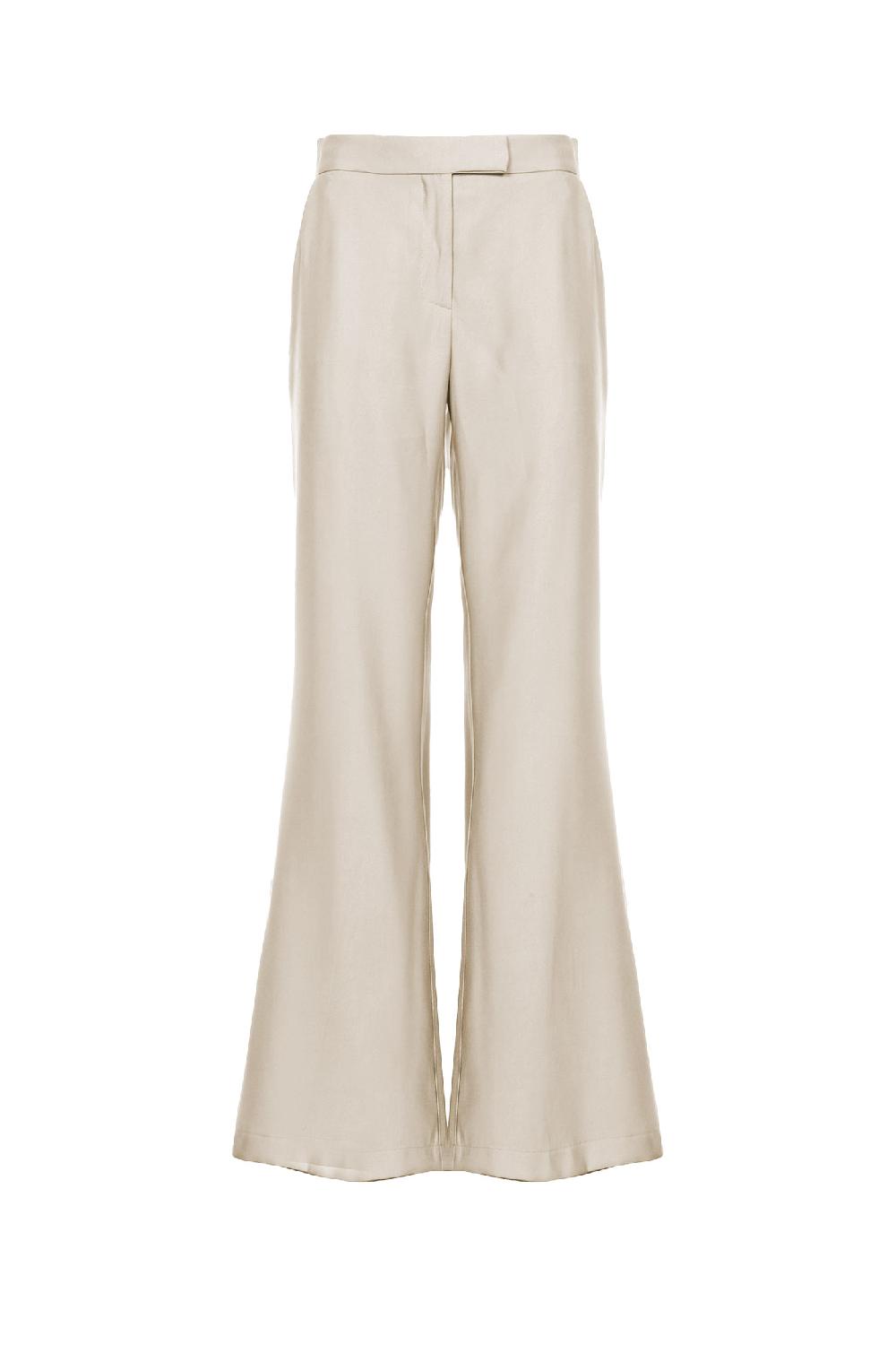 Soallure PANTALONE FLARE IN TENCEL Vendita Calda