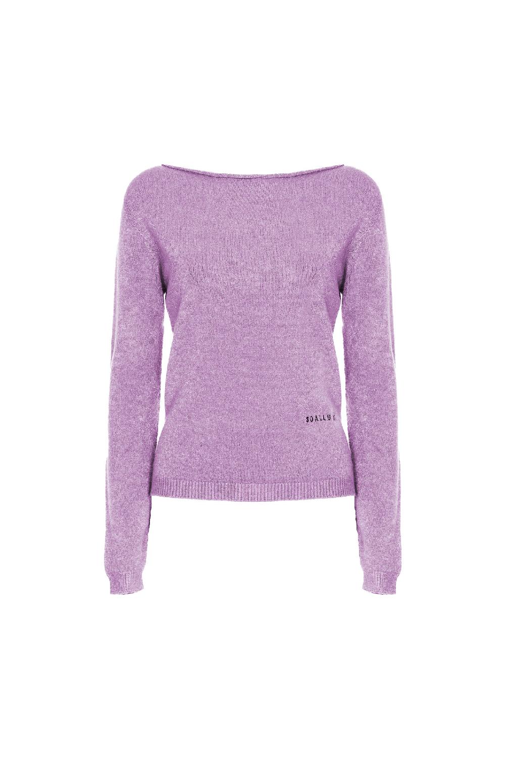 Soallure MAGLIA SLIM SCOLLO A BARCA CON RICAMO SOALLURE Vendita Economica