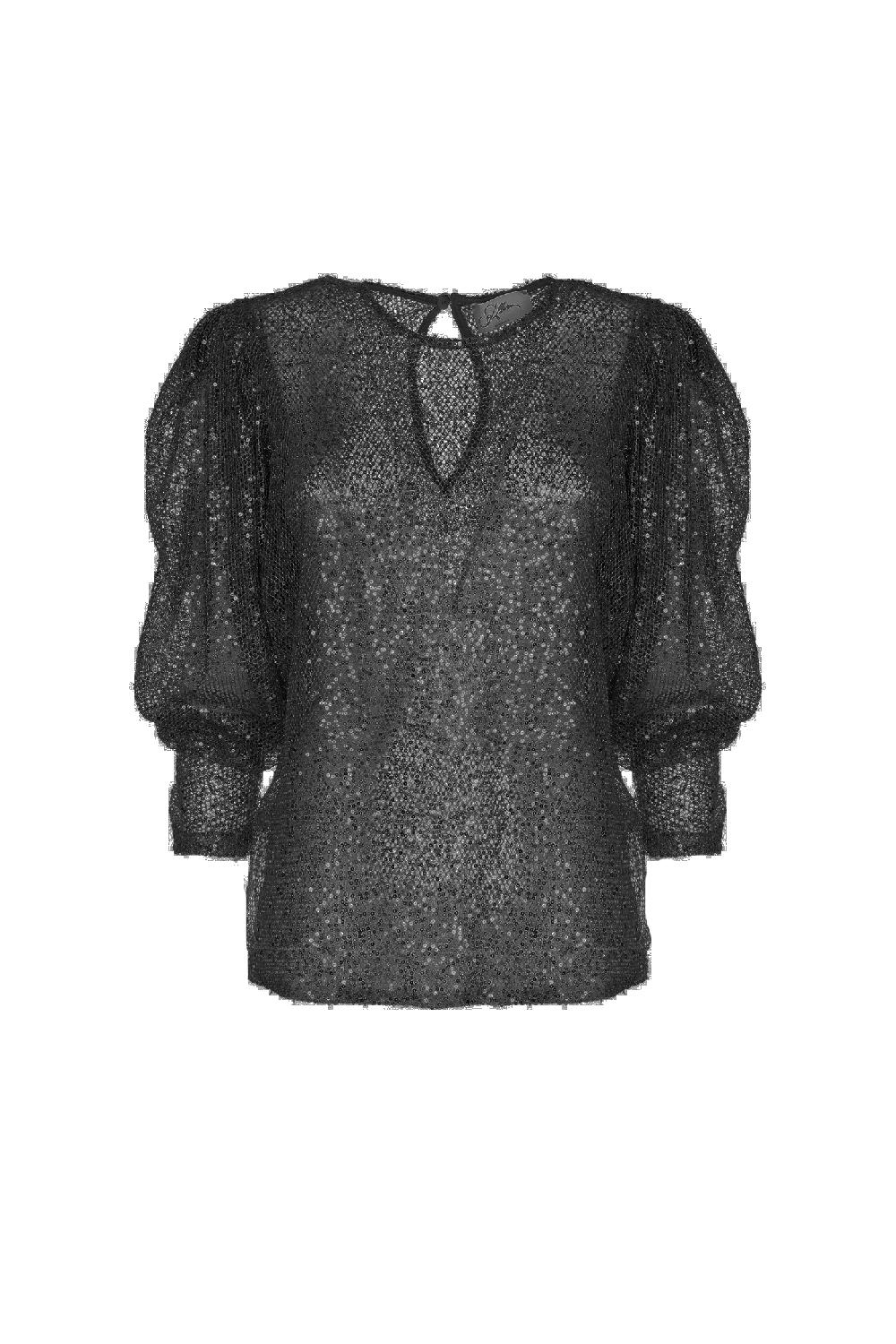 Soallure MAGLIA MANICHE A SBUFFO PAILLETTES Vendite Flash