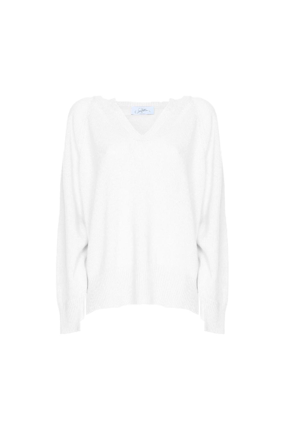 Soallure MAGLIA BOXY COLLO A V IN MISTO CASHMERE Negozio