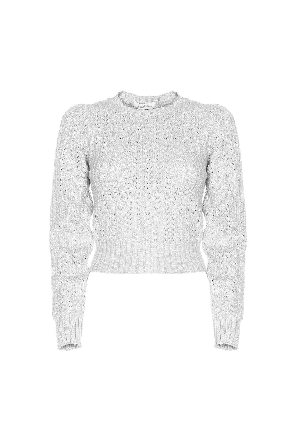Soallure MAGLIA CON LAVORAZIONE CROCHET Nuova