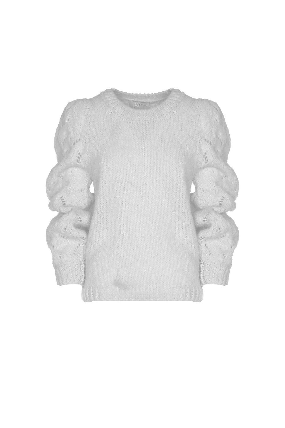 Soallure MAGLIA MANICHE TRAFORATE IN ALPACA 2025