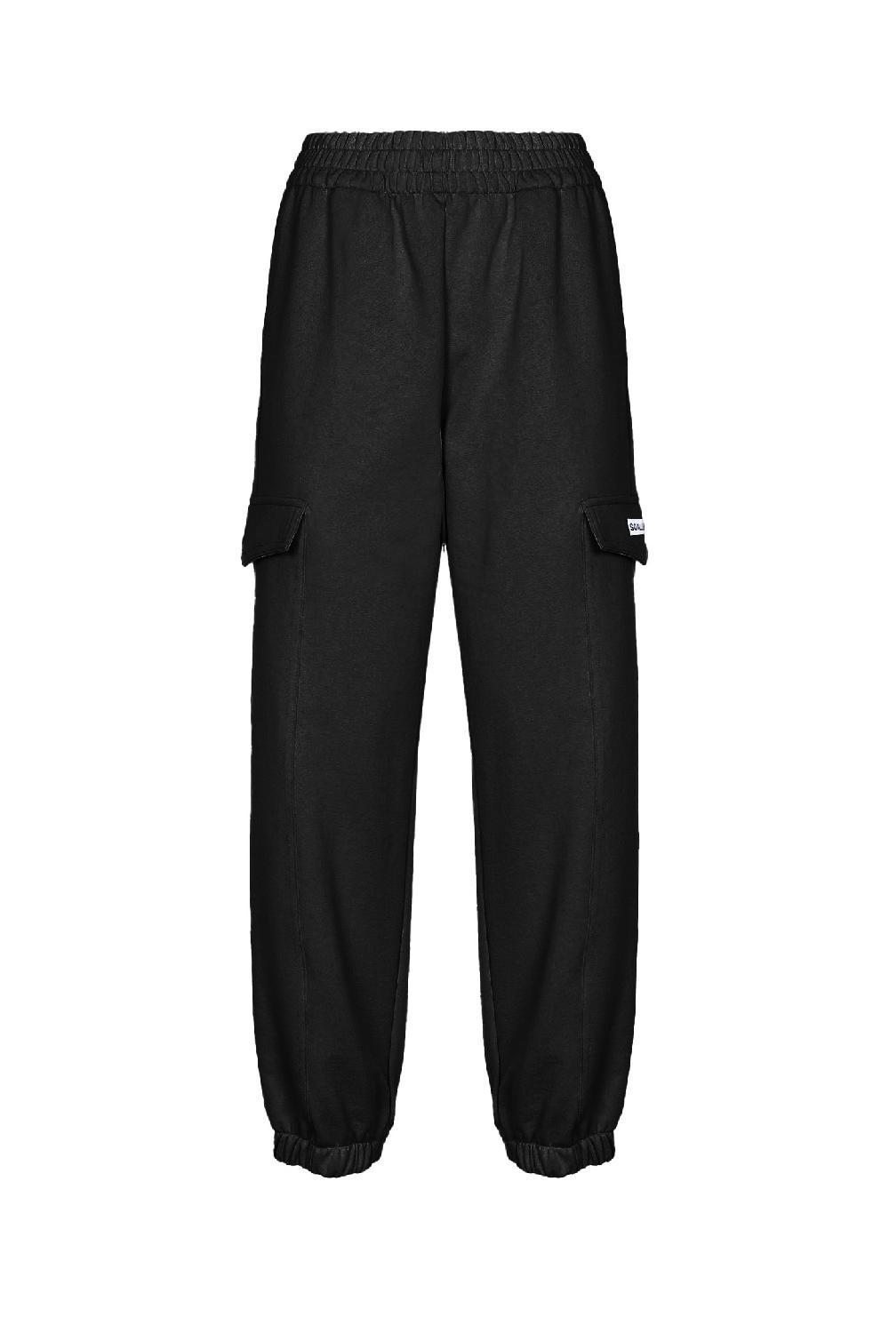 Soallure PANTALONE IN FELPA CON TASCHE Spedizione Gratuita