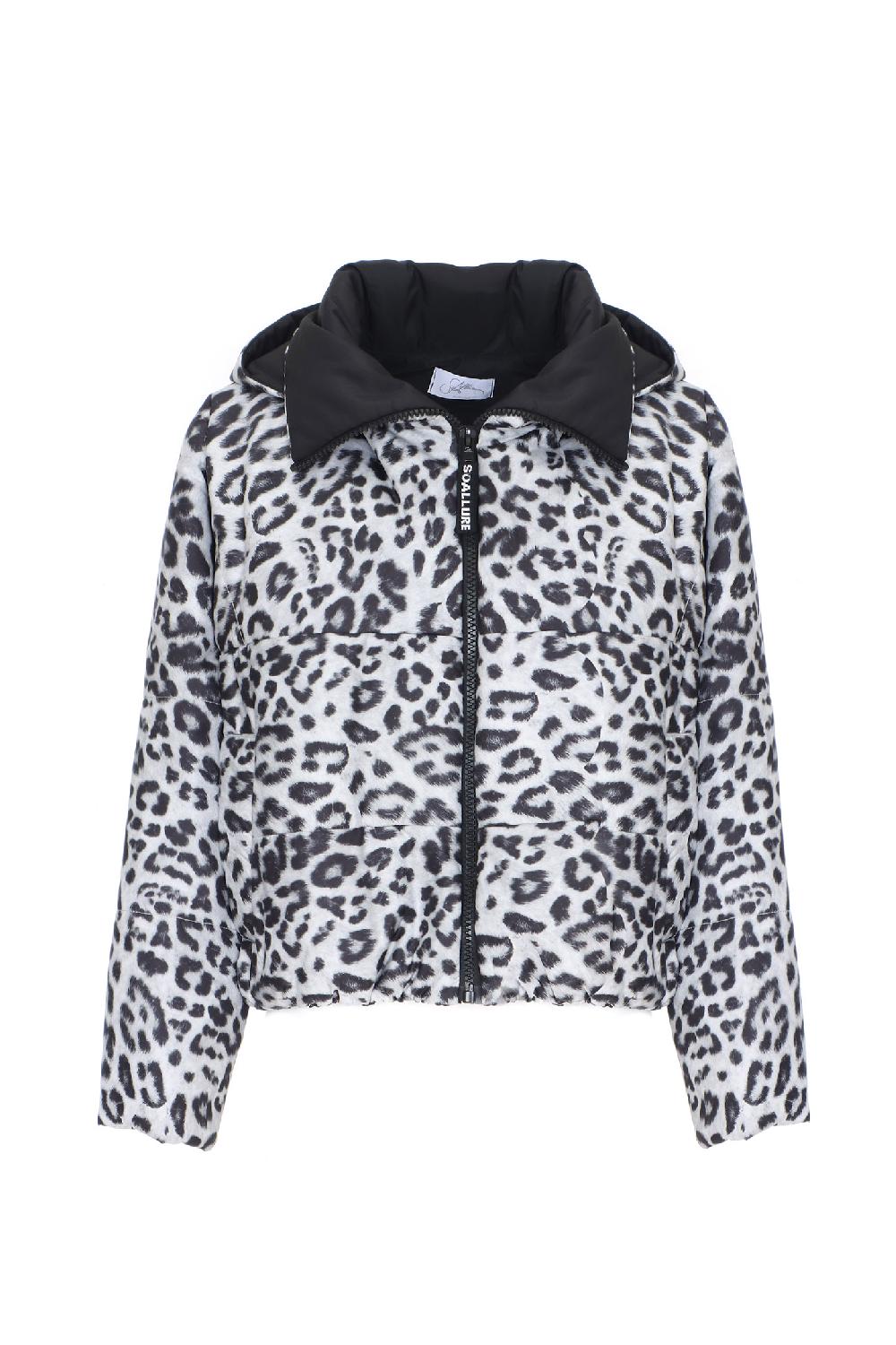 Soallure PIUMINO CON CAPPUCCIO FANTASIA LEOPARDATA Qualità Garantita