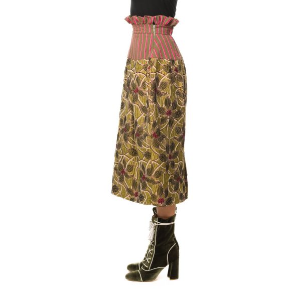 Stella Jean GONNA FLOREALE JACQUARD Promozione Limitata