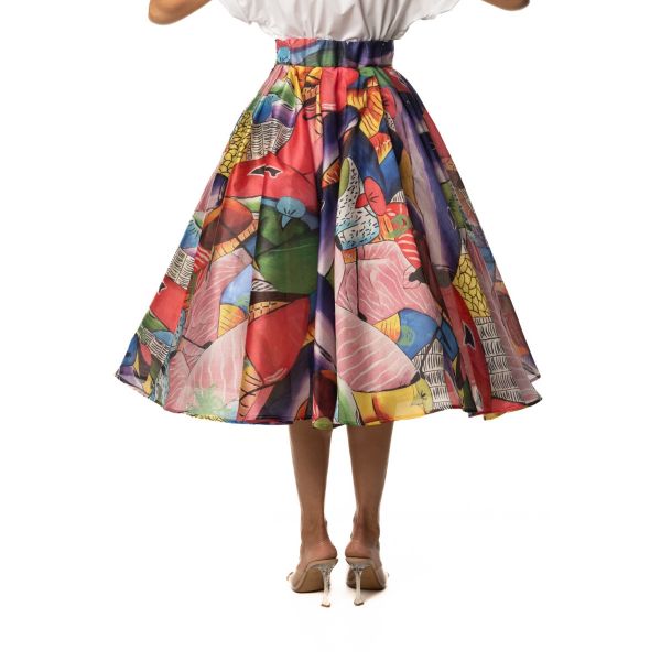 Stella Jean GONNA A RUOTA STAMPATA Outlet