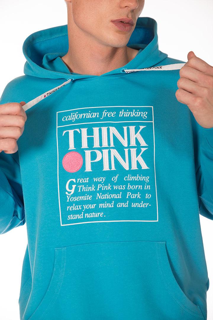 Think Pink Felpa unisex con Cappuccio tpm250s24 Saldi Di Fabbrica