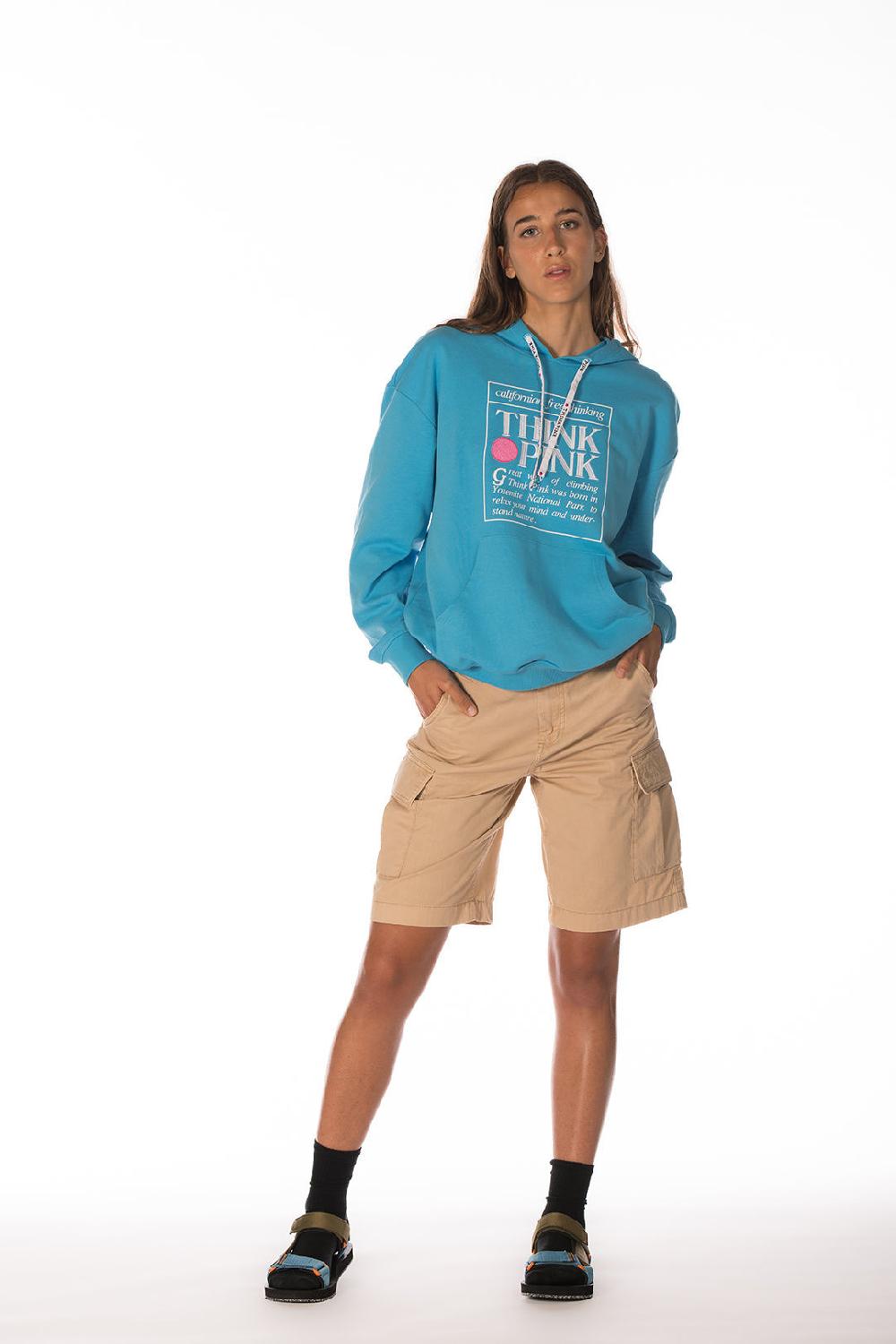 Think Pink Felpa unisex con Cappuccio tpm250s24 Saldi Di Fabbrica