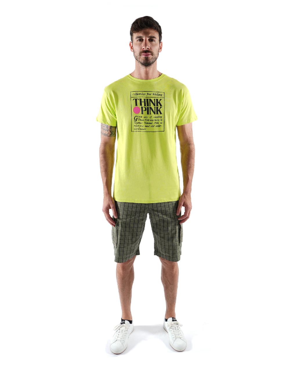 Think Pink T-shirt Uomo Manica Corta ss2200 Italia