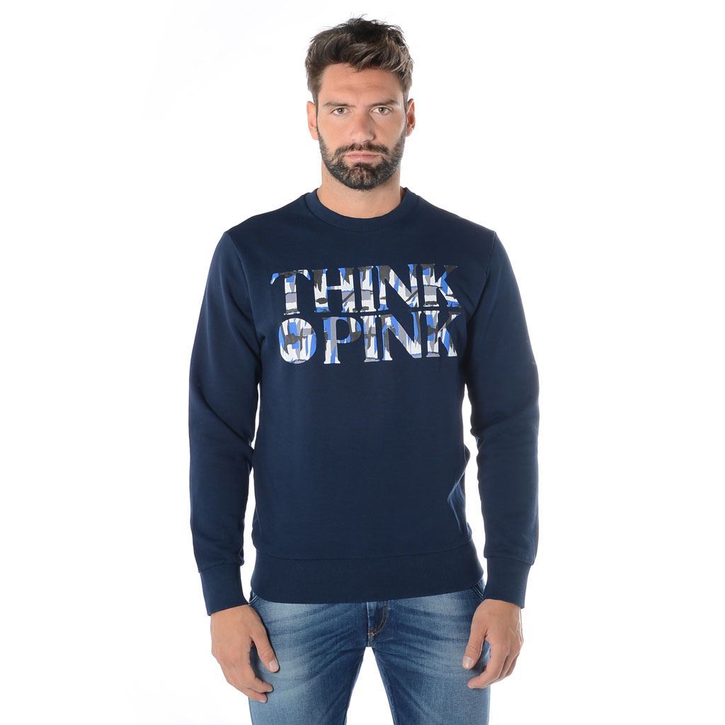 Think Pink Felpa Uomo Girocollo ss1900 Spedizione Gratuita