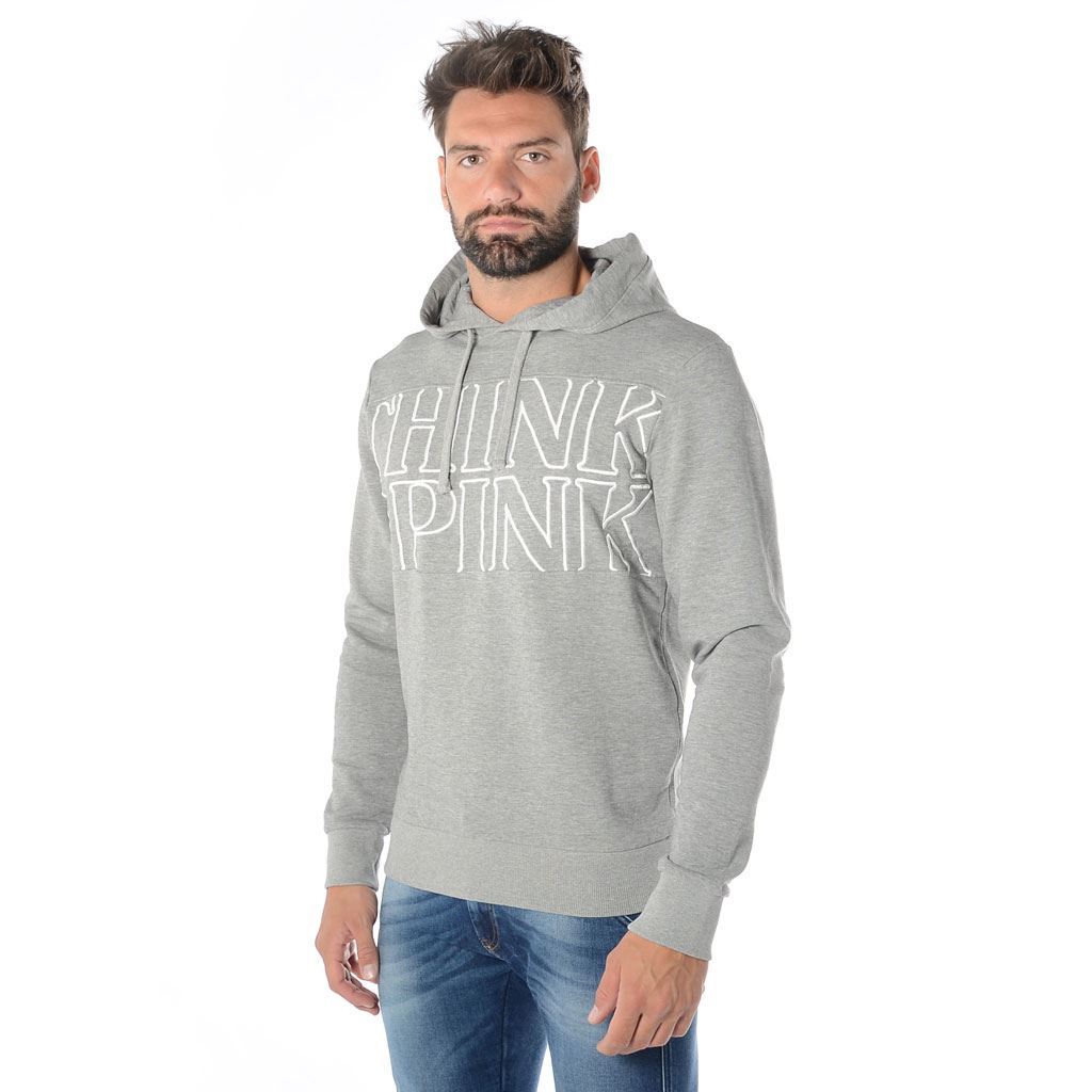 Think Pink Felpa Uomo con Cappuccio ss1901 Pezzi Unici