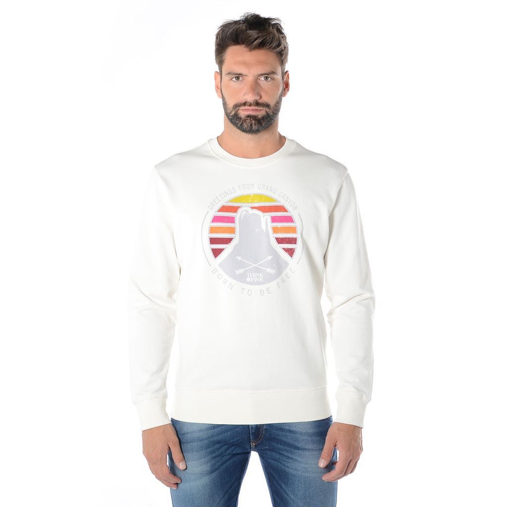 Think Pink Felpa Uomo Girocollo ss1902 Soddisfazione Garantita