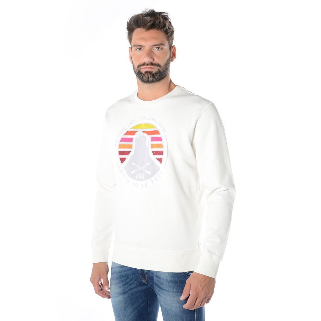 Think Pink Felpa Uomo Girocollo ss1902 Soddisfazione Garantita