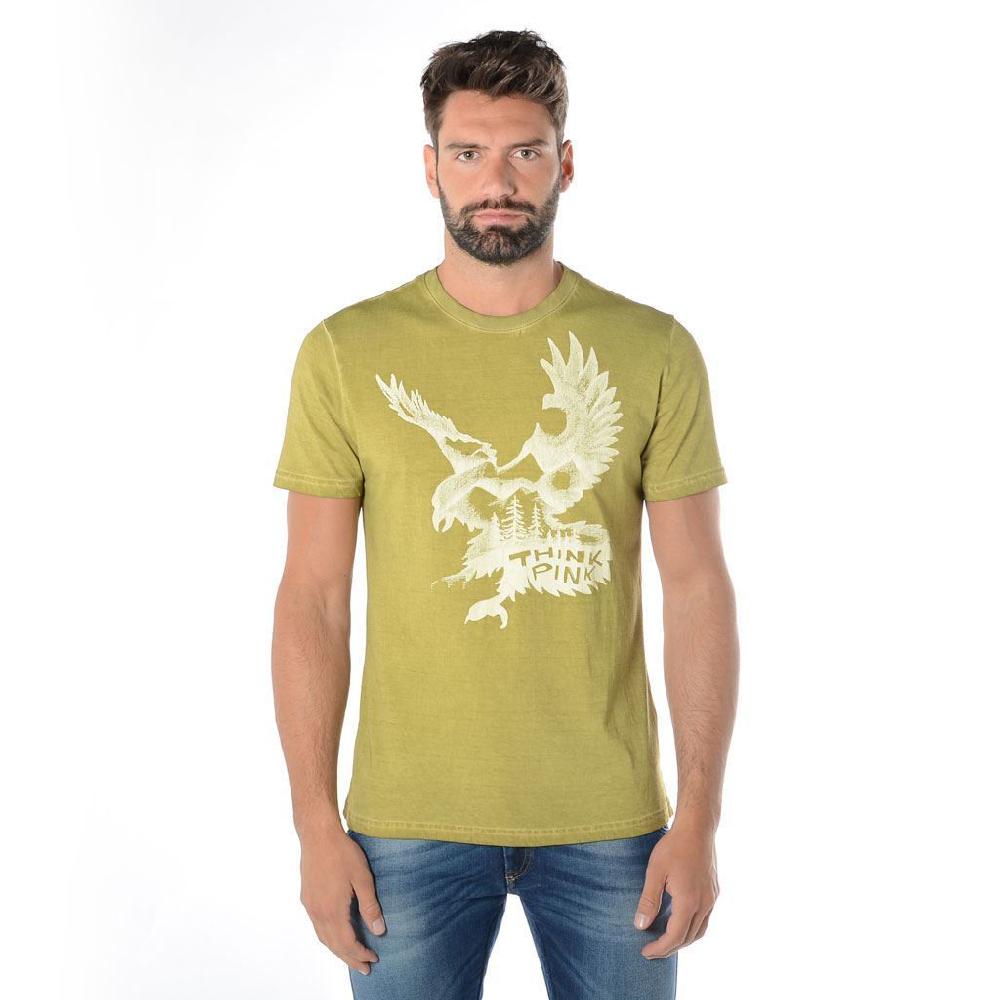 Think Pink T-shirt Uomo Manica Corta ss1906 Promozione Limitata