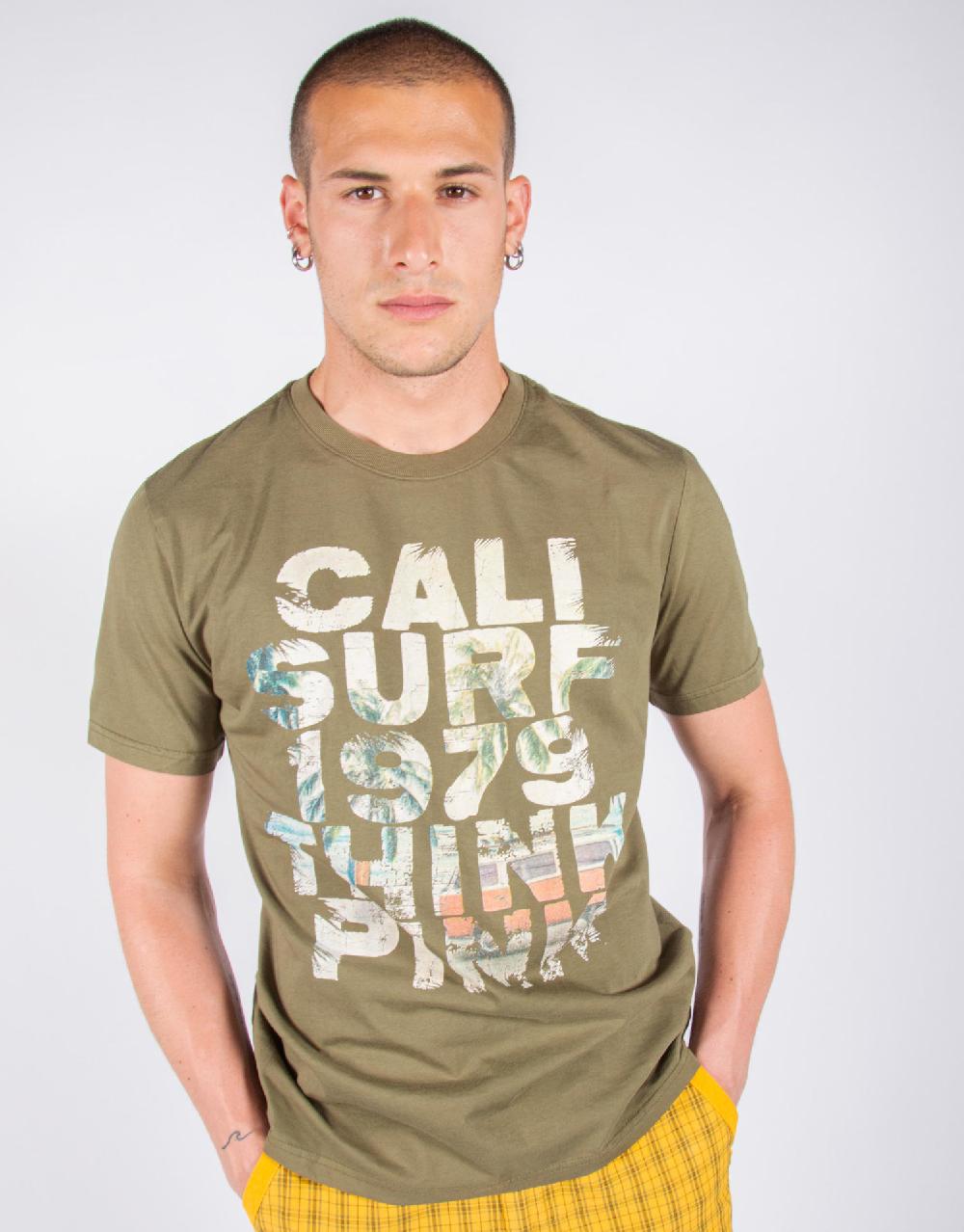 Think Pink T-shirt Uomo Manica Corta ss1915 Prezzo Ridotto