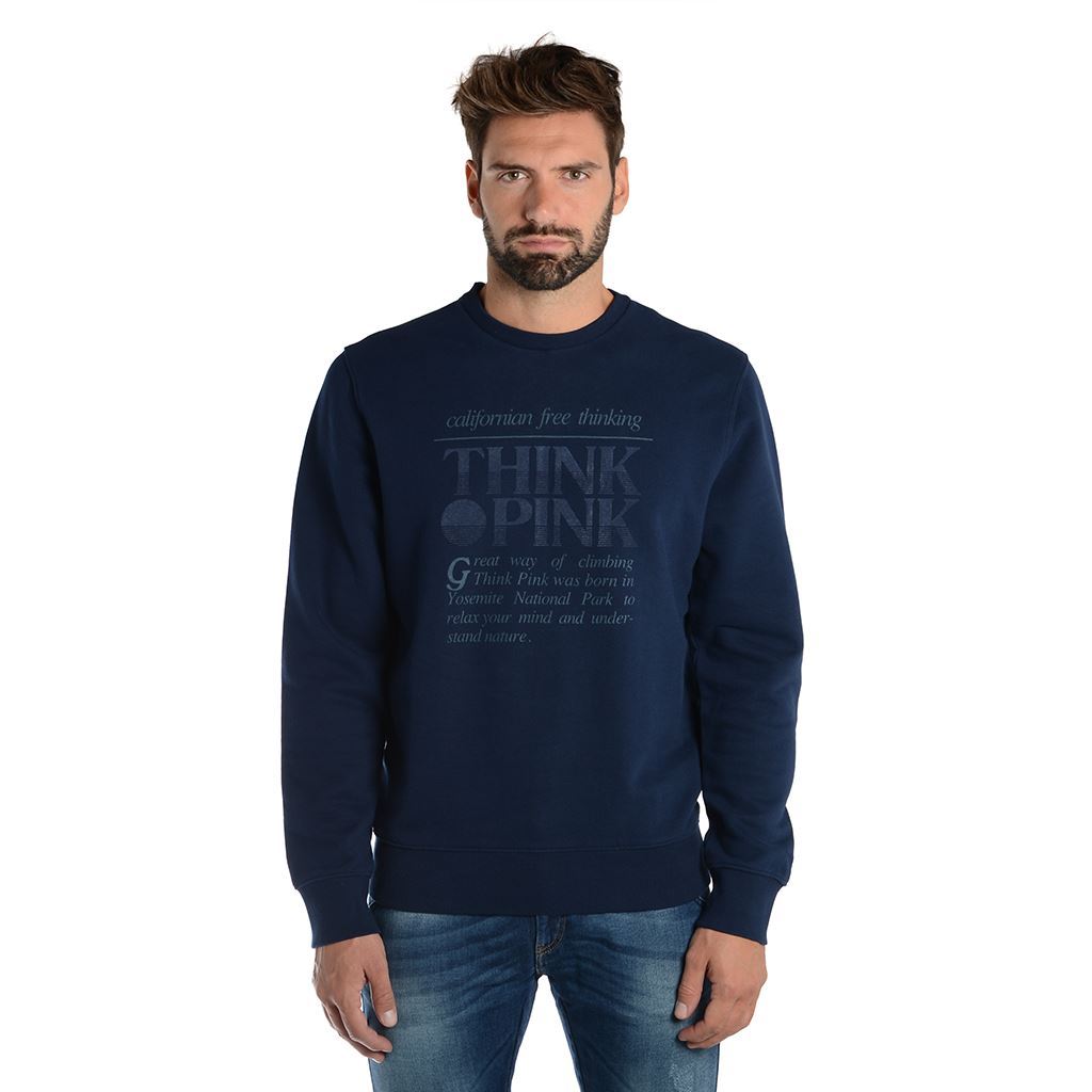 Think Pink Felpa Uomo Girocollo fw1800 In Vendita