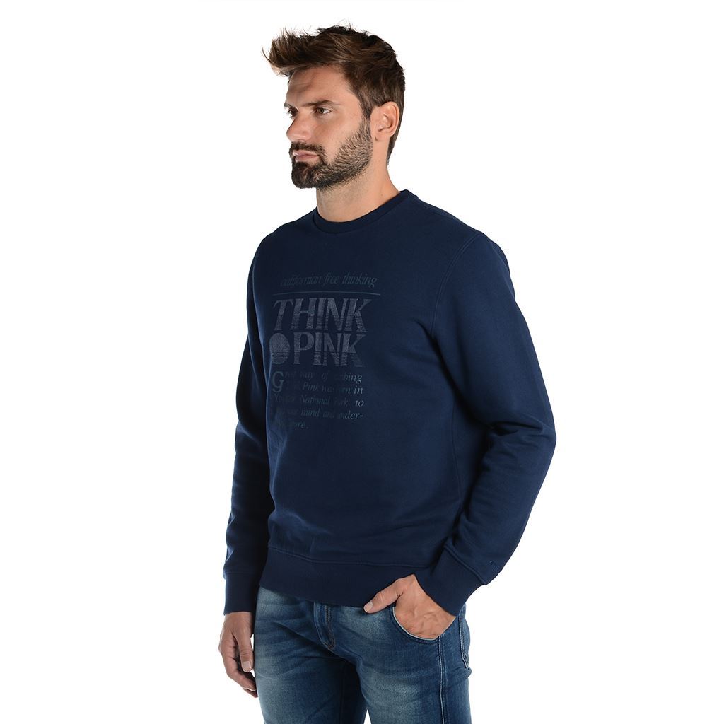 Think Pink Felpa Uomo Girocollo fw1800 In Vendita