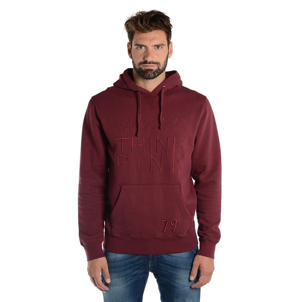 Think Pink Felpa Uomo con Cappuccio fw1802 Offerte