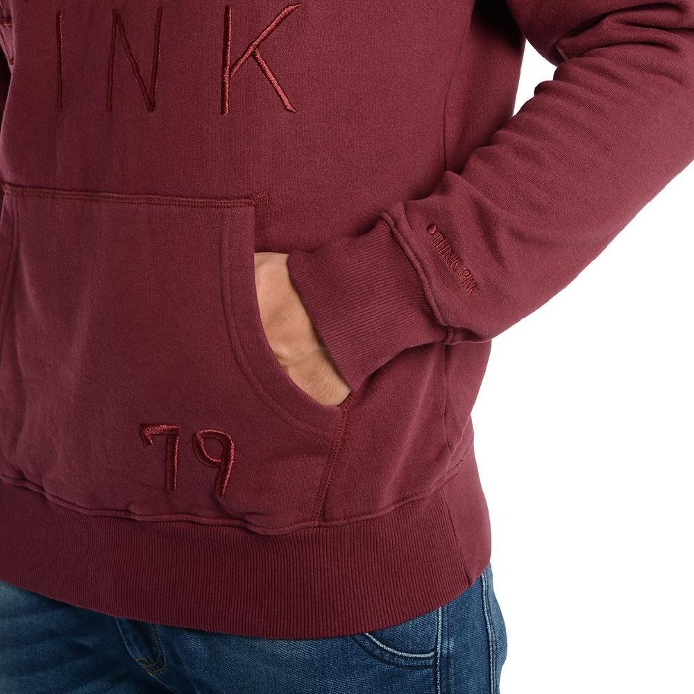 Think Pink Felpa Uomo con Cappuccio fw1802 Offerte