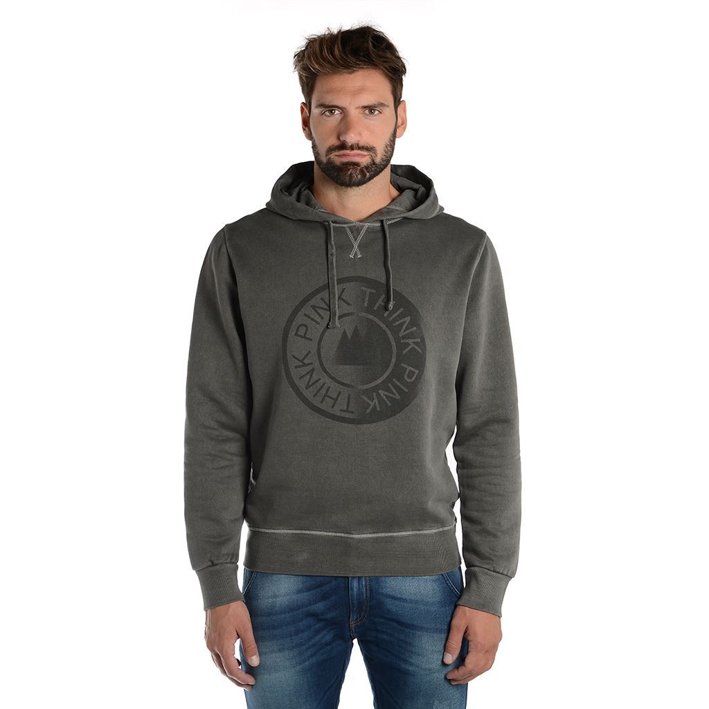 Think Pink Felpa Uomo con Cappuccio fw1805 Vendita Calda