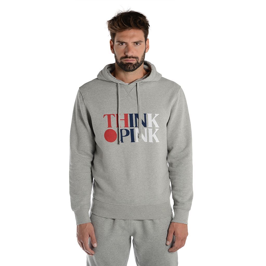 Think Pink Felpa Uomo con Cappuccio fw1812 Saldi Di Fabbrica