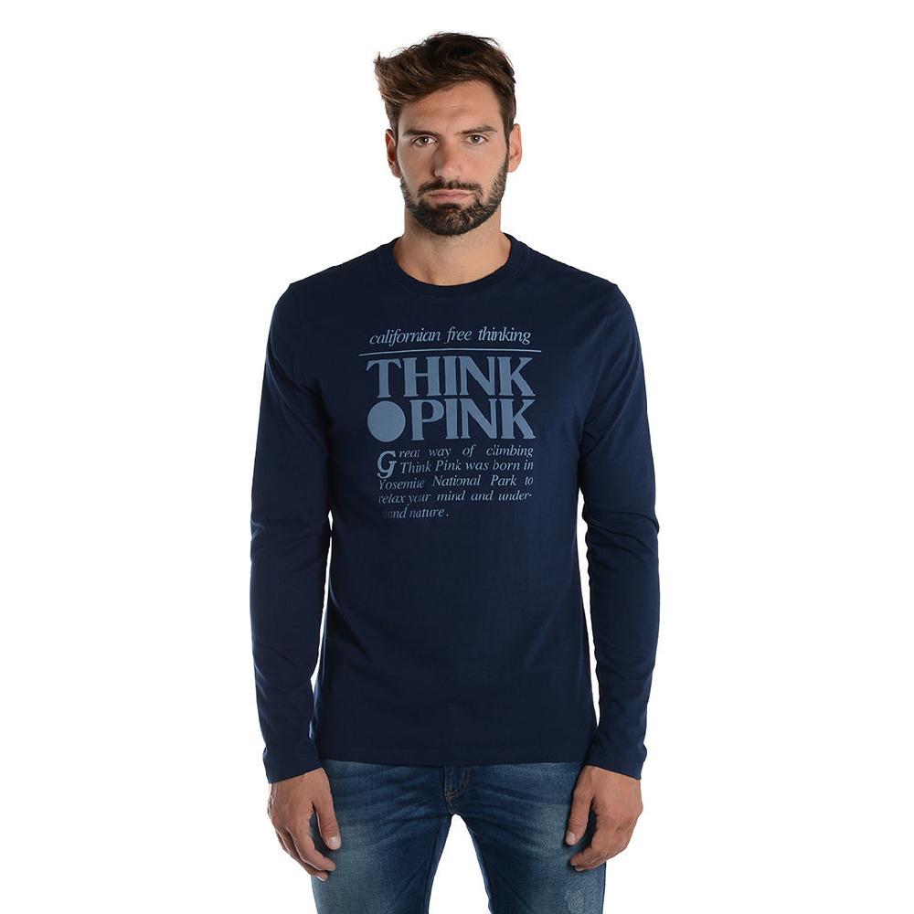 Think Pink T-shirt Uomo Manica Lunga fw1800 I Più Venduti