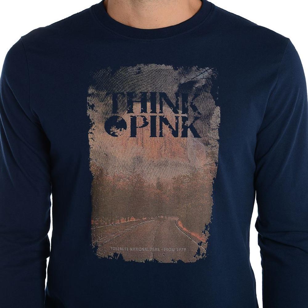 Think Pink T-shirt Uomo Manica Lunga fw1802 Negozio