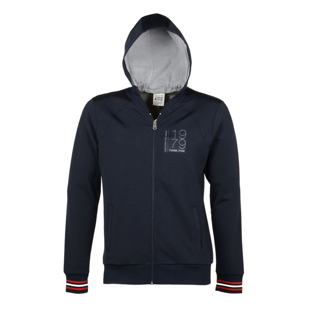 Think Pink Felpa Uomo Zip e Cappuccio ss1804 Pezzi Unici
