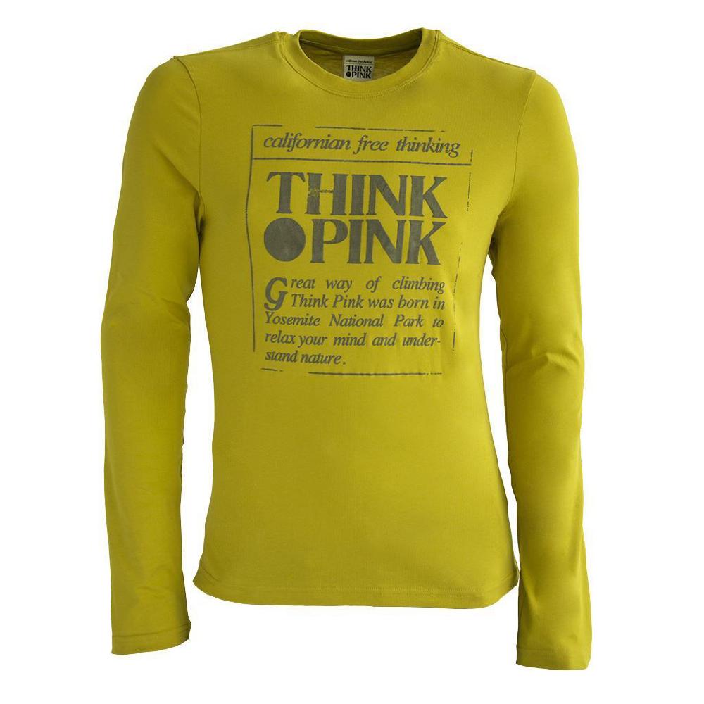 Think Pink T-shirt Uomo Manica Lunga fw1600 Qualità Garantita