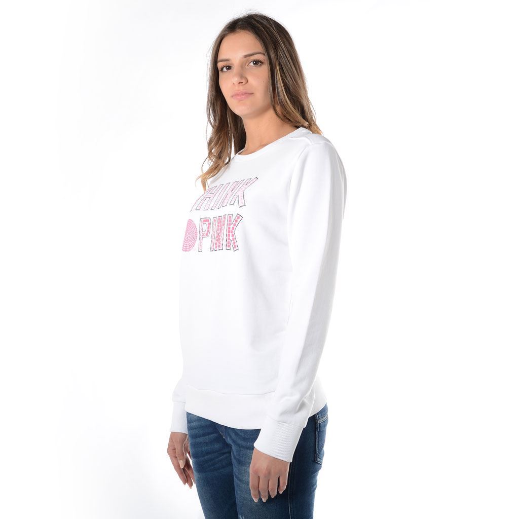 Think Pink Felpa Donna Girocollo ss1908 Fino Al -60%