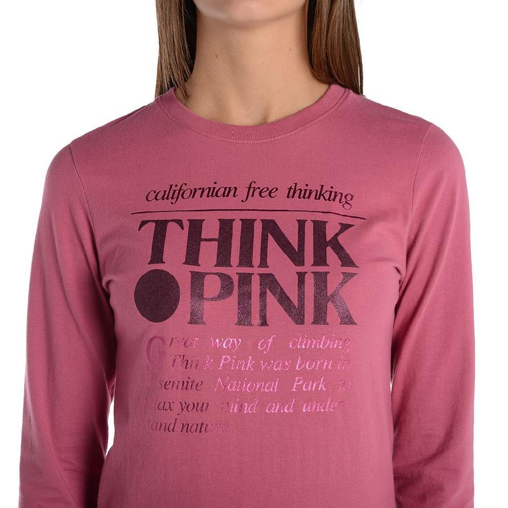 Think Pink T-shirt Donna Manica Lunga fw1800 Convenienza