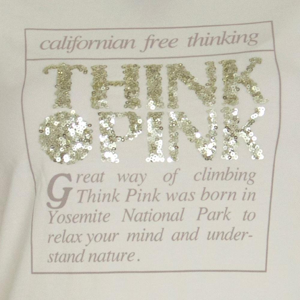 Think Pink T-shirt Donna Manica Lunga fw1600 Nuova