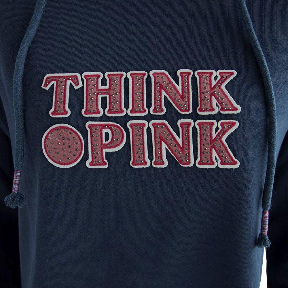 Think Pink Felpa Donna con Cappuccio fw1601 Italy