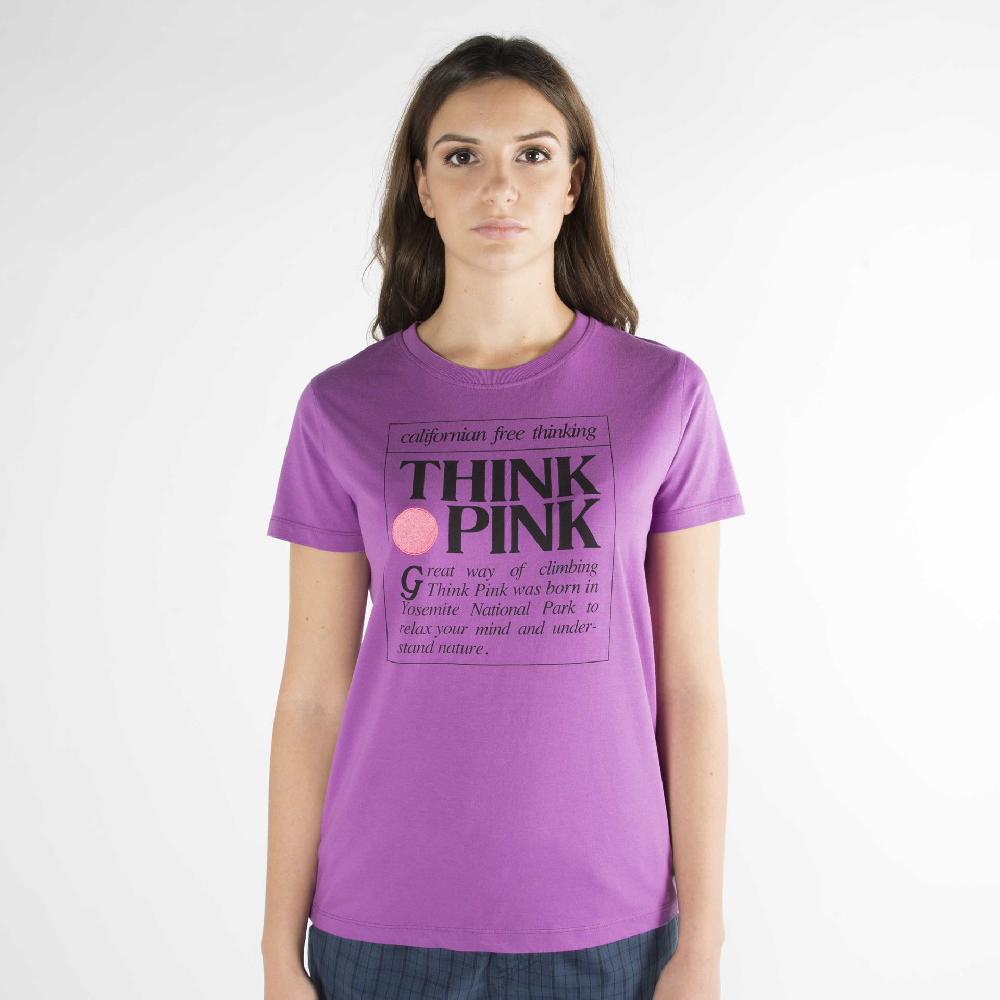 Think Pink T-shirt Donna Manica Corta ss2000 Consegna Veloce