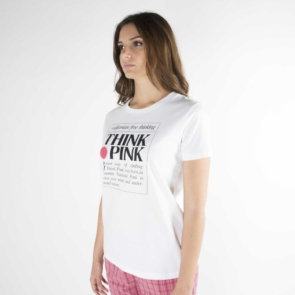 Think Pink T-shirt Donna Manica Corta ss2000 Consegna Veloce