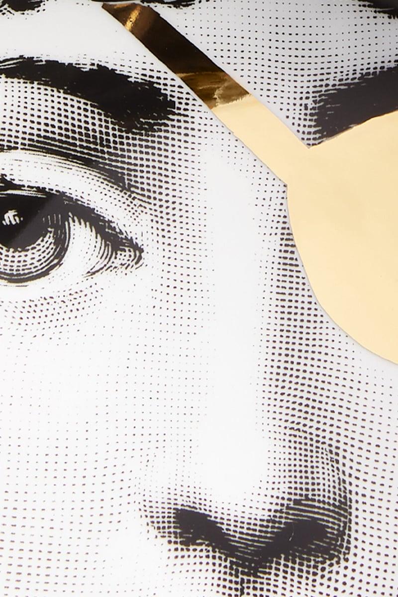FORNASETTI posacenere rotondo Tema e Variazioni N° 8 in porcellana Italy