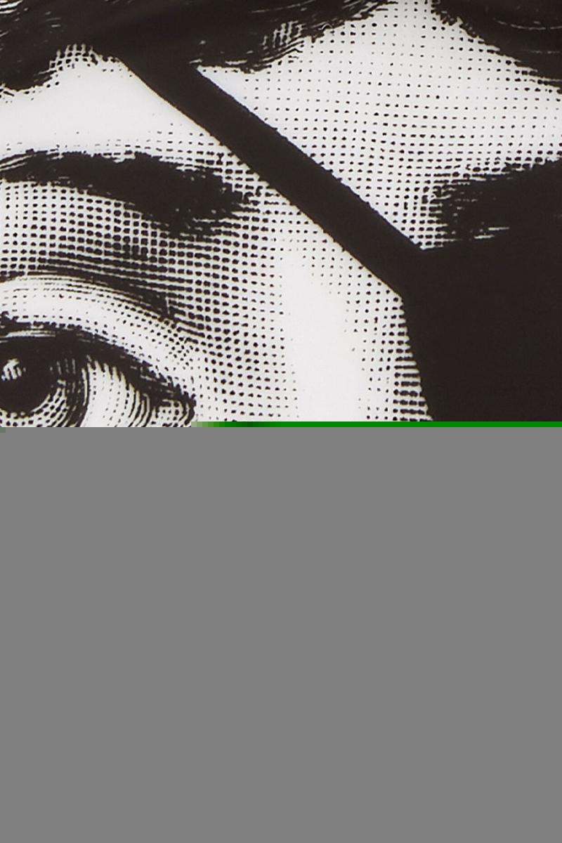 FORNASETTI sottobicchiere Tema e Variazioni N° 8 in porcellana Nuovo
