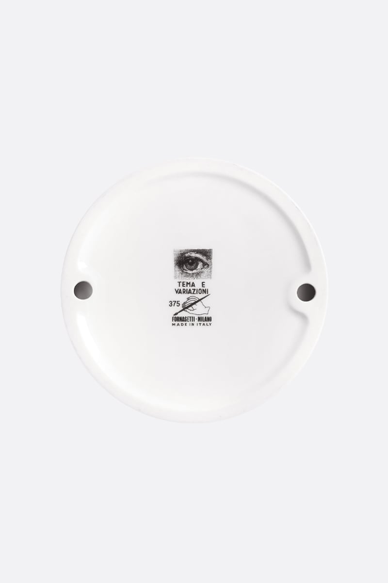 FORNASETTI posacenere rotondo Tema e Variazioni N° 375 in porcellana Promozione