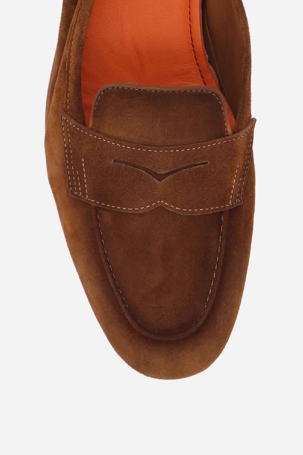 SANTONI mocassino penny Carla in suede Vendita Calda