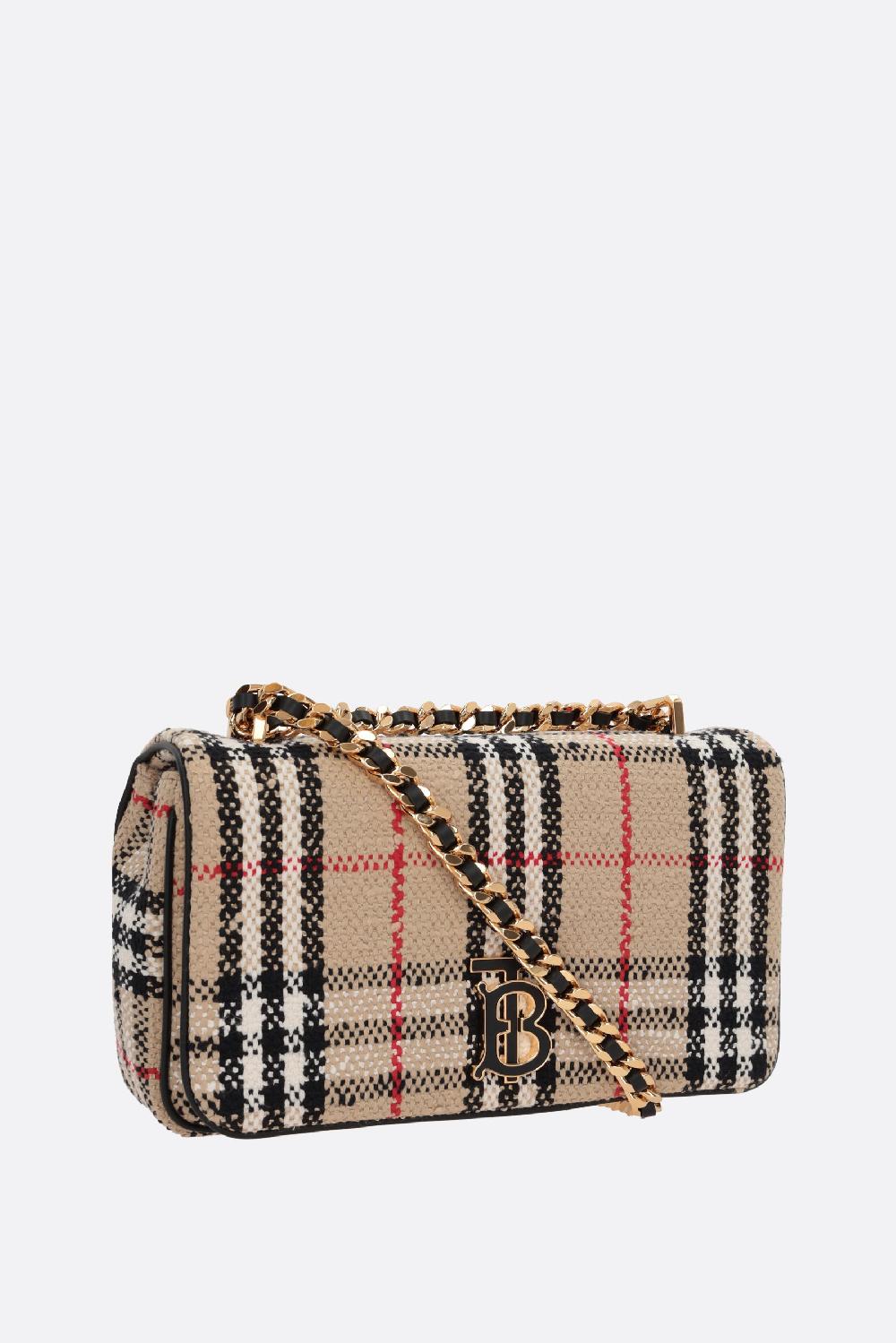 BURBERRY borsa a spalla Lola small in bouclé Vendita Economica