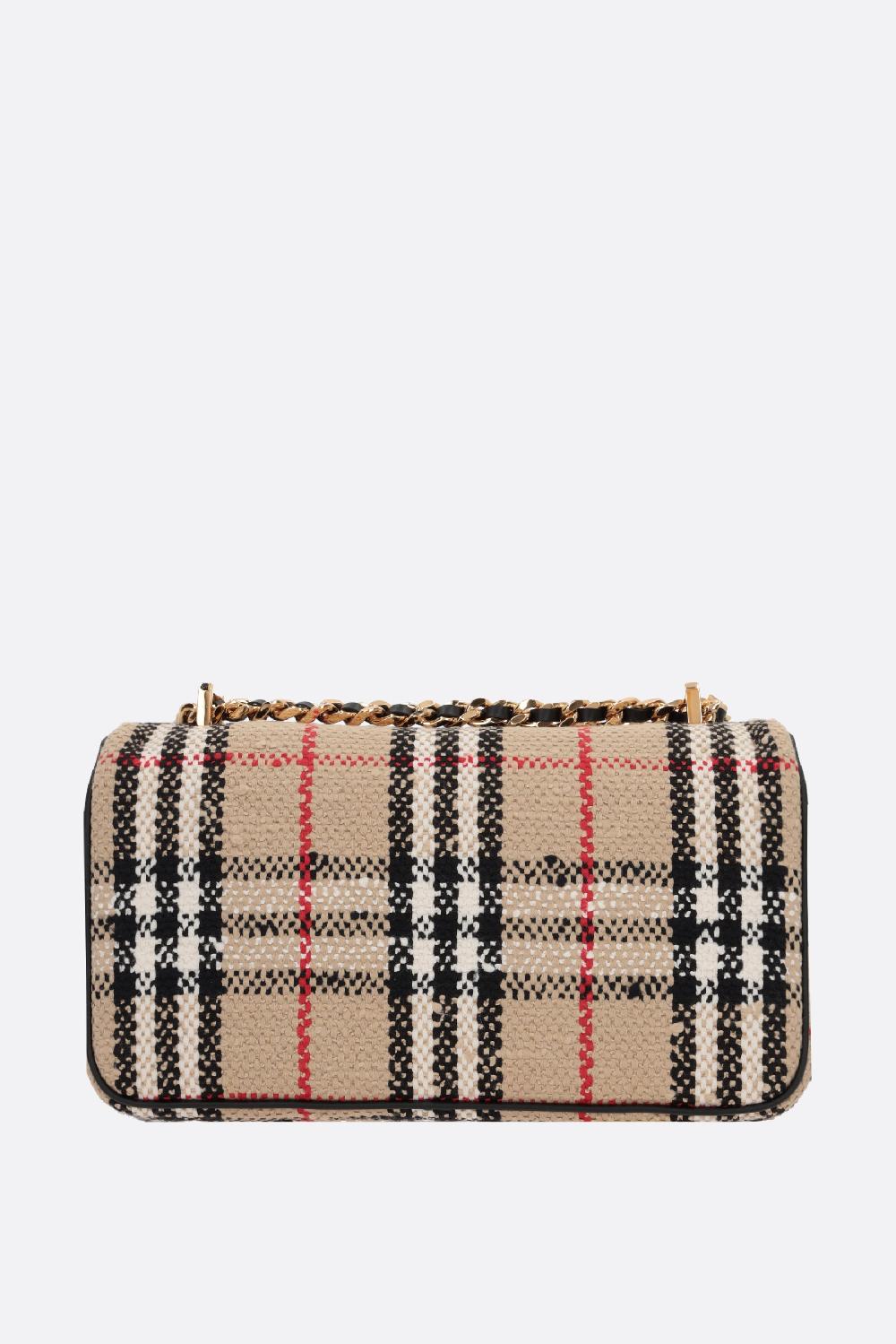 BURBERRY borsa a spalla Lola small in bouclé Vendita Economica